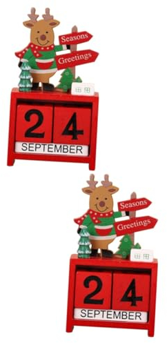 ABOOFAN 2 X Weihnachts-Bastelkalender Tischdekoration Kalenderdekoration Weihnachtsdekoration Weihnachten Dekoratives Kunsthandwerk Weihnachtsdekoration Für Raumdekoration