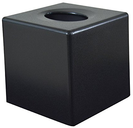 Würfelförmige Taschentuchbox-Abdeckung (Devon / TBC0001) in Schwarz