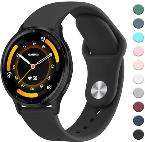 Oumida für Garmin Venu 2 Armband/Garmin Venu 3 / Garmin Vivoactive 4 45mm Armbänder Damen Herren, 22mm Silikon Uhrenarmband Classic Sport Ersatzarmband für Garmin Forerunner 255/265/ 745/255 Music