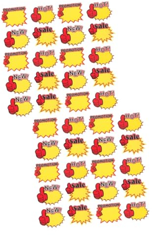 SOLUSTRE 400 Stk Warenpreisschild Gastgeschenke Supermarktschild aufkleber Geschenketiketten Preisschilder für Obst und Gemüse Preisschilder Zeichen Sternform das Schild Werbekarte Papier