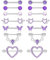 LOLIAS 7 Paar 14G Nippelpiercing Chirurgenstahl für Damen Brustwarzenpiercing Zungenpiercing Edelstahl Nippel Piercing Herz Barbell Piercing Körperschmuck Set für Frauen