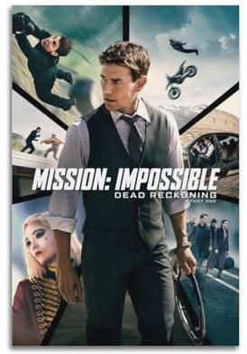 KIUYGPPJ Filmposter Mission Impossible Reckoning, 3 Poster, dekoratives Gemälde, Leinwand, Wandposter und Kunstdruck, moderne Familienschlafzimmer-Dekoration, Poster, 20 x 30 cm