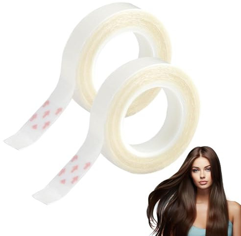 2 Pcs Ruban Adhésif Double Face Adhésive Extension de Rechange, 6M Bande D'Extension De Cheveux, AdhéSifs Bandes pour le Remplacement de Trame de Cheveux Rubans Adhesives pour Perruque