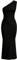 SweatyRocks Damen Kleid Elegant Maxikleid Lang Bleistiftkleider Bodycon Fishtail Kleid Gerafftes Kleid mit Asymmetrischem Ausschnitt Schwarz L