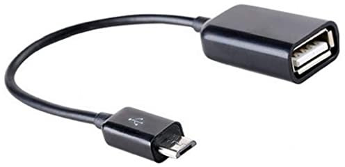 Wedhapy Cavo Micro USB OTG sul cavo convertitore Adattatore OTG femmina USB da maschio USB per computer per tablet per smartphone (nero)