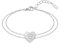Lacoste Damen Gliederarmband Kollektion LOVE MY CROC aus Edelstahl (Gold oder Silber) mit Herzanhängern