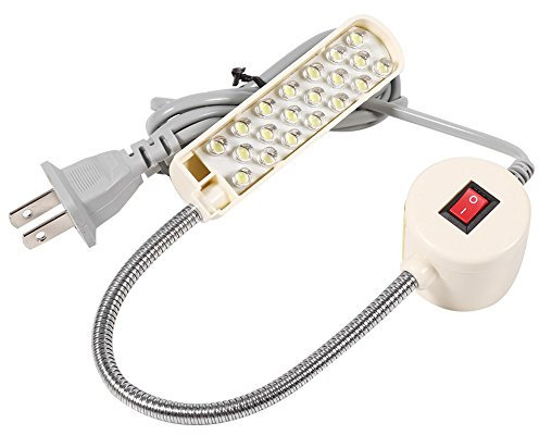 LED Sewing Machine Light,ultifunctional Flexible Gooseneck Arm Work Lamp for Workbench Lathe Drill Press (20LED)