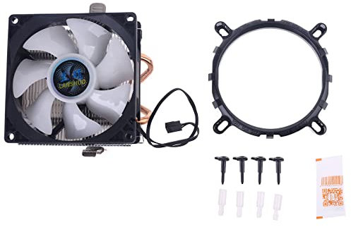 MOONDAME CPU Cooler LGA/2011/115X/775 3 Pin PC Cooling Radiator 2 Tubes 5 Colors LED Cooling Fan