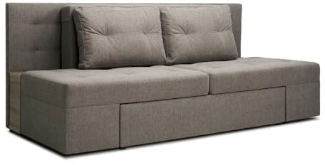 VitaliSpa Sofa Funkt-Sofa, Schlafcouch, Hellgrau, 235 cm mit Stauraum