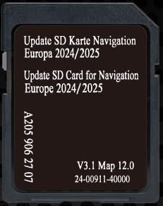 Kartenaktualisierung (GPS-Navigation) - Europa v12 2024 2025 kompatibel mit Mercedes Garmin MAP Pilot - NTG5.5 - A2059062707