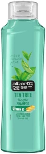 Alberto Tea Tree Balsam Tingle Shampoo, 350ml – Invigorating Formula for Healthy Hair & Refreshing Scalp with Pro-Vitamin B5 – Ideal for Cleansing & Strengthening Hair