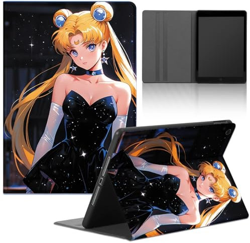 Yimctoie Cute Kawaii Anime Funda Tablet para Huawei MatePad T10S 10,1 AGS3-L09/AGS3-W09,Cubierta TPU Multiángulo Stand Función Cárcasa,Cartoon Patrón Protectora Cover para Niñas,Funny
