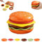 Set di piatti per hamburger, impilabili a forma di hamburger, mini piatti a 6 strati, simpatiche ciotole e piatti in ceramica per hamburger, salse, sushi, antipasti, biscotti e dessert