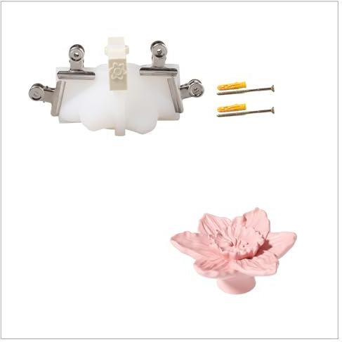 BOOWAN NICOLE Lilie/Narzisse Wandtuch Kleiderhaken Silikonform - Türen, Bäder Garderobenhaken Formen Gips Wandgarderobe Gießformen für Jacken, Mäntel, Taschen, Hüte und Schals (SH1121)