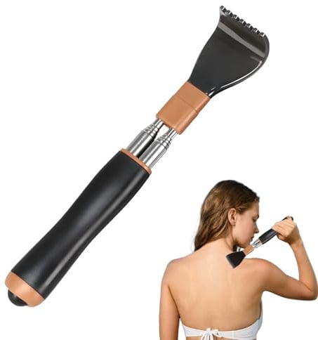 Rückenkratzer Teleskop,Rückenkratzer,Kratzhand Rückenkratzer mit verstärktem Teleskop und Massage-Perlen,Ausziehbare Rückenkratzer mit verstärktem Teleskop und Massage-Perlen für Männer und Frauen