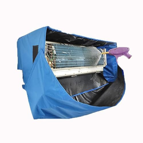 Campana de lavado for limpiador de aire acondicionado, bolsa de limpieza con paño protector de pared, kit de limpieza profesional for unidades de aire acondicionado split de 1 a 3 piezas, manguera de