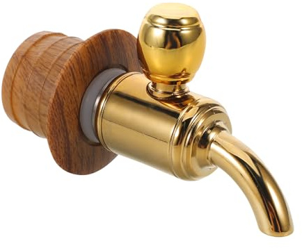 NUOBESTY Robinet en bois pour tonneau à vin, bec verseur pour boissons | Robinet de remplacement en bois, style vintage, pour tonneau, fontaine à boisson et pichet, pratique pour maison et fêtes