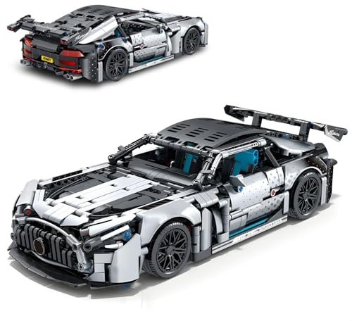 Technik Auto Klemmbausteine, 1:14 Supersportwagen Klemmbausteine Spielzeug | 1310 Teile Speed Sportwagen Modellbausatz, Rennwagen Bausteine Modell Heim Dekor Geschenk für Erwachsene