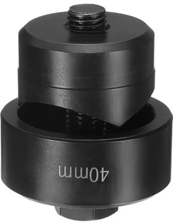 QUARKZMAN Emporte-Pièce Pour Tôle 40mm Acier À Roulements Coupe Précise Kit Manuel À Tige Hexagonale Externe Pour Évier En Acier Inoxydable Plaque Métallique, Noir