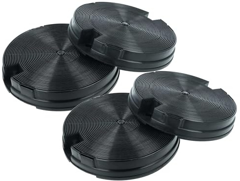 vhbw 4x Aktivkohlefilter kompatibel mit turboair 208162646601, 208162646602 Dunstabzugshaube - 19,8 cm