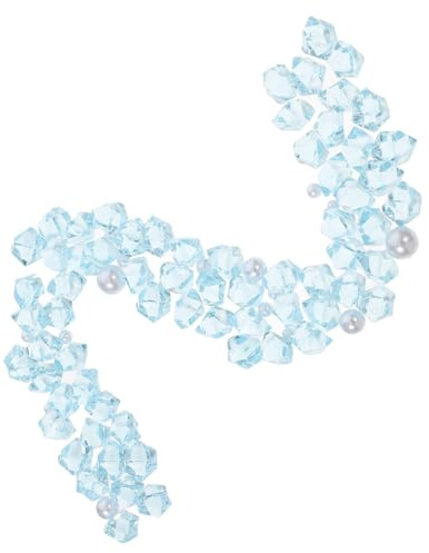 HAPINARY Galets Décoratifs pour Aquarium 40g en Résine Transparente Bleu, Gravier D'aquarium pour Poissons Rouges, Cristaux de Quartz Clair pour Décor Naturel d'eau Douce