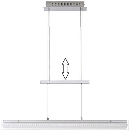 Trango Design LED Pendelleuchte, Esstischleuchte höhenverstellbar in Chrom 4338-018