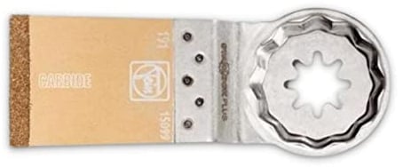 FEIN E-Cut hartmetall Sägeblatt, Ve. 1 St., Breite 35 mm, Länge 50 mm, Aufnahme StarlockPlus, Materialschonend sägen mit perfekten sauberen Schnittkanten in CFK-/GFK-Materialien ohne Delamination