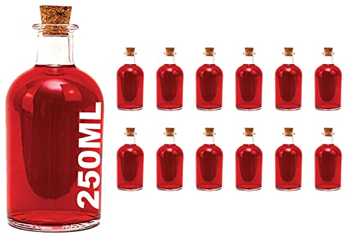 slkfactory 12 Pezzi da 250 ml New-Bost Bottiglie di liquore Vuota