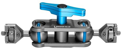 KONDOR BLUE | Cine Magic Arm | 1/4-20 Mounting Ball Heads, Lightweight, Pro Mounting Solution, Adjustable Tension, Strong & Reliable Articulating Arm | Space Gray