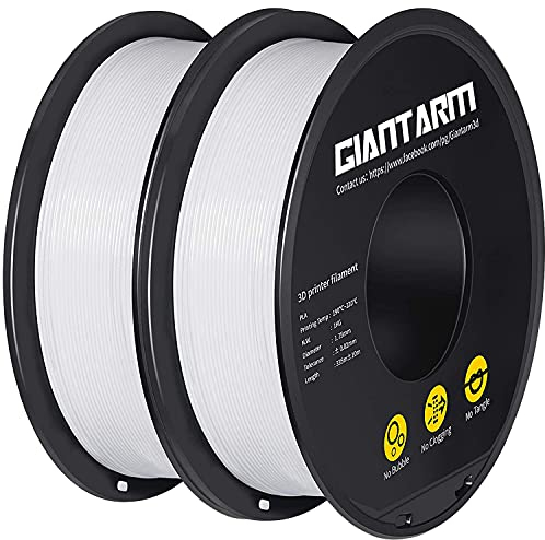 PLA Filament 1.75mm, GIANTARM 3D Drucker Filament PLA 2kg Spool (Weiß)