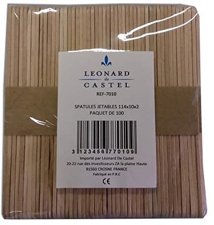 Storepil - 100 Spatules bois pour application de la cire sur le visage