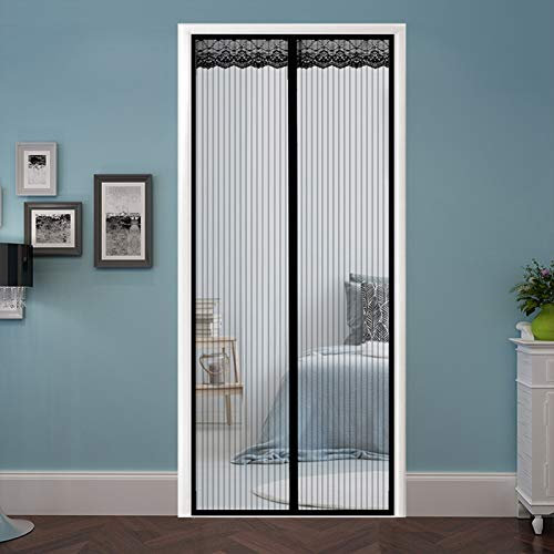 AMZERO Zanzariera Finestra Magnetica, 130x230cm Zanzariere su Misura Magnetico Velcro Chiudi Automaticamente per Casa Ufficio, Nero