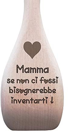 Idea regalo originale FESTA DELLA MAMMA Compleanno Mestolo in legno Accessorio cucina