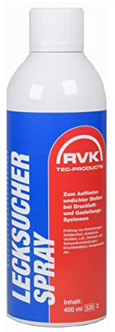 RVK Lecksucher Spray 400ml - Gas‑ & Druckluft‑Lecktester, DVGW/DIN‑geeignet, sicher & rückstandsfrei