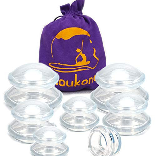 Coppettazione Silicone, 7 Pcs Anti Cellulite Massaggiatore Coppettazione Coppe - Bellezza di Massaggiatore a Ventosa,Massaggio del Corpo,Dolore Sollievo,Rilassamento Muscolare