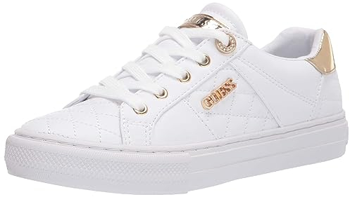 GUESS Damen Loven Sneaker, Weiss/opulenter Garten, 35 EU