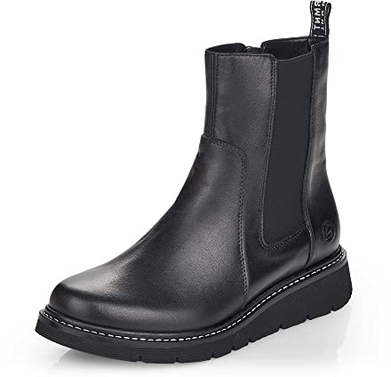 Remonte Damen D3970 Chelsea-Stiefel, schwarz 01, 44 EU