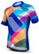 Fahrradtrikot für Herren, kurzärmelig, schnelltrocknend, gepolstert, für den Sommer, Bunt, XL