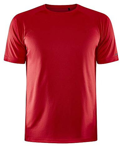 Craft CORE Unify Training Tee M Bright Red M - Funktionsshirt Herren Kurzarm, Sportshirt, atmungsaktiv, schnelltrocknend, recyceltes Material, Fitnessshirt, Running Shirt, Trainingsshirt