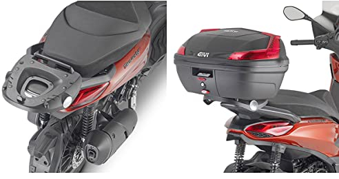 GIVI Supporto bauletto per valigia monolock per Piaggio Beverly 300 HPE (20-21), 400 HPE (21)