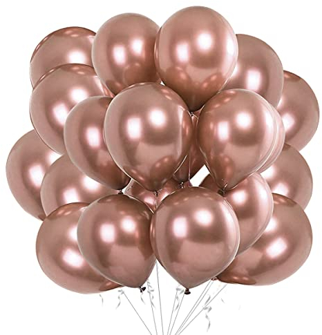 50 Stück Champagner Gold Metallic Luftballons für Party Latex Luftballons für Geburtstag Hochzeit Verlobung Jubiläum Baby Shower Festival Picknick Abschluss Weihnachten oder jede Party Dekoration