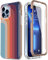 Esdot for iPhone 13 Pro Max Case with Built-in Screen Protector,Military Grade Cover with Fashion Designs for Women Girls,Protective Phone Case 6.7 Nice Rainbow