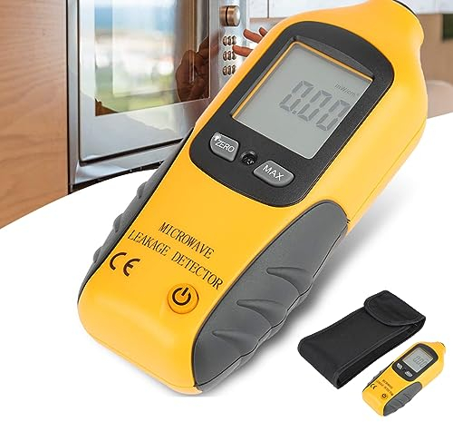 Microwave Leak Detector, Digital Microwave Detector Tester Microwave Radiation Detector High Sensitivity Microwave Oven Leakage Detector with Beeps Flashing Light Alarm