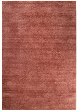 Wecon Home Kuschelig weicher Esprit Hochflor Teppich, bestens geeignet fürs Wohnzimmer, Schlafzimmer und Kinderzimmer LOFT(200 x 290 cm, rot braun)