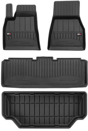 OMAC Fußmatten & Kofferraumwanne Set für Tesla Model S 2012-2025 Gummi 4X