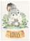 Personalisedog Personalisierte Babydecke mit beliebigem Namen, Hasenmotiv & und Hintergrundauswahl | Kinderdecke personalisierbar mit Wunsch Name | Baby Decke Namensdecke (Kaninchen), 80 x 110 cm