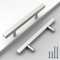 Astrée 10 Pack 96mm Brushed Satin Nickel Kitchen Handles - Stainless Steel Cupboard Handles for Cabinets, Doors, Drawers & Wardrobes