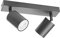 Klighten Deckenstrahler 2 Flammig Dunkelgrau, GU10 Deckenlampe Strahler Schwenkbar, Spotleuchte Drehbar Deckenspots für Küche, Schlafzimmer, Wohnzimmer, Flur, Ohne Leuchtmittel