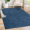 payé Teppich Wohnzimmer Hochflor Shaggy - 160x230cm - Blau Einfarbig Uni Flauschig Modern Boho Deko Teppiche Weich Schlafzimmer