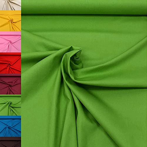 MAGAM-Stoffe Alina Baumwollstoff 100% Baumwolle Oeko-Tex Meterware Coupon (100cm, Grün)